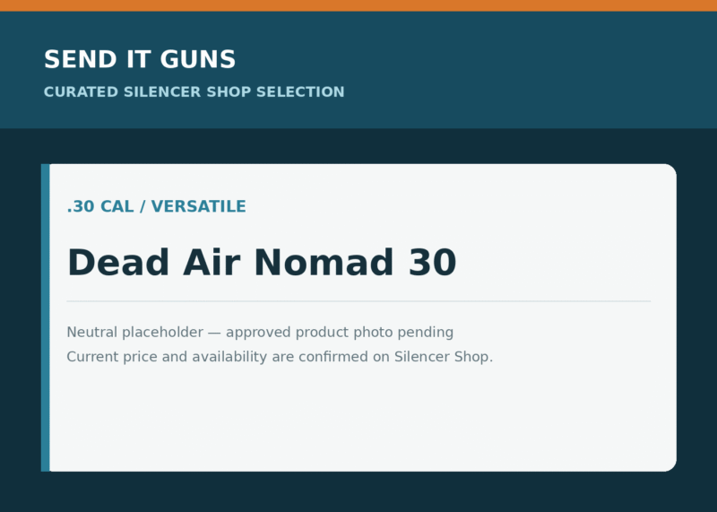 Neutral placeholder graphic for Dead Air Nomad 30; approved product photo pending