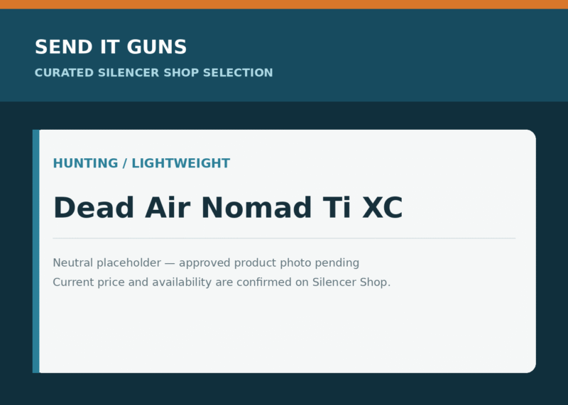 Neutral placeholder graphic for Dead Air Nomad Ti XC; approved product photo pending