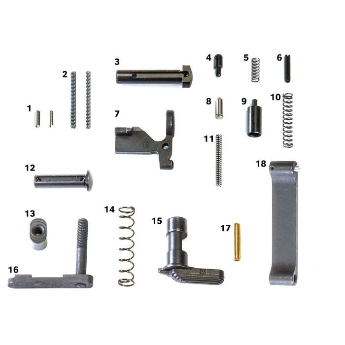 Geissele Automatics Standard Lower Parts Kit | No Grip 5.56mm (.223) Black