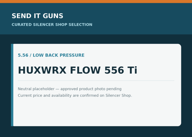 Neutral placeholder graphic for HUXWRX FLOW 556 Ti; approved product photo pending