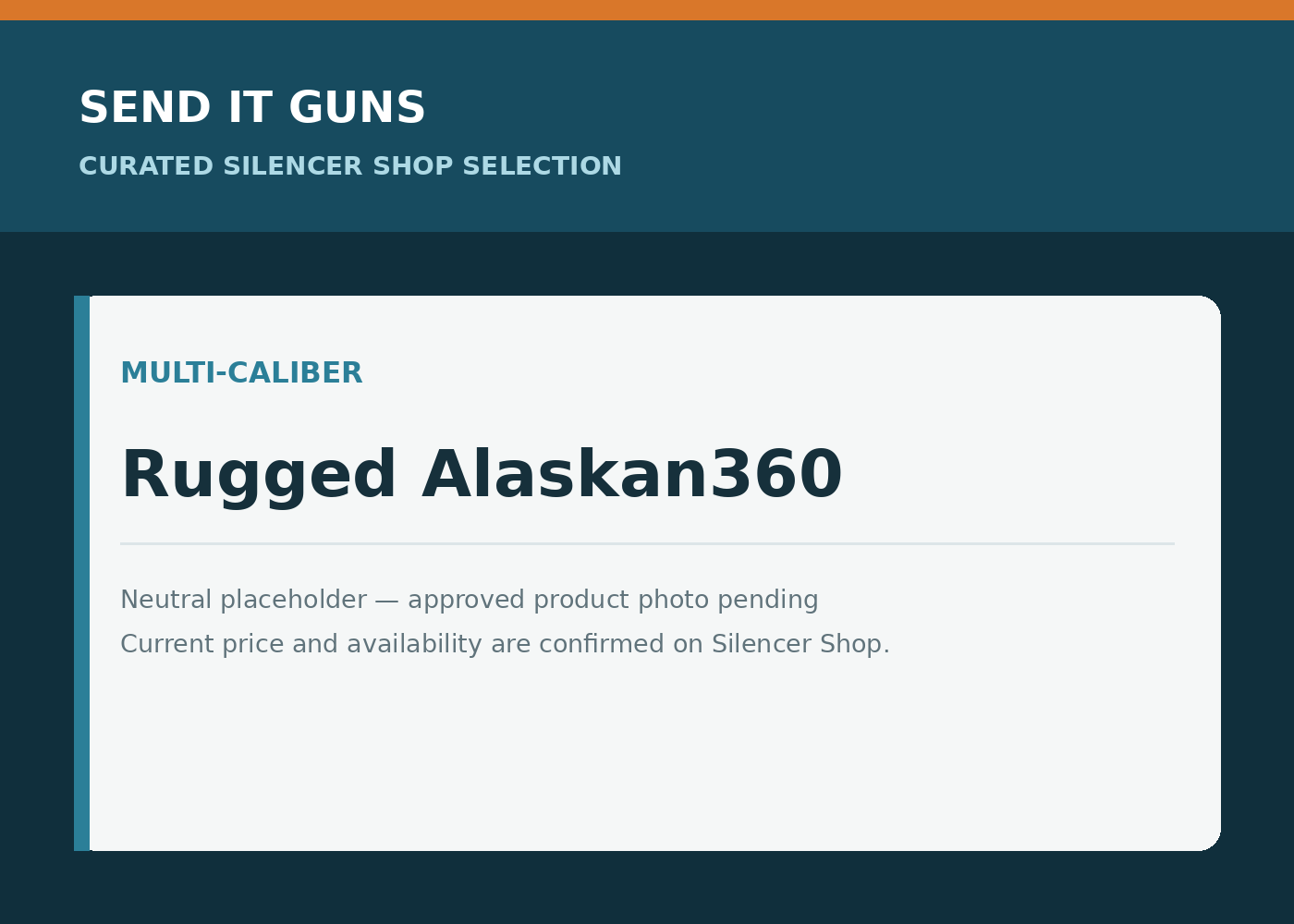 Neutral placeholder graphic for Rugged Alaskan360; approved product photo pending