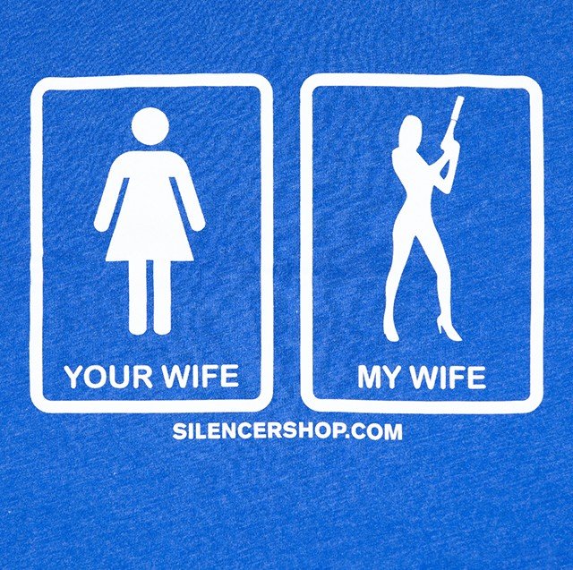 Silencer Shop My Wife T-shirt Men's Blue