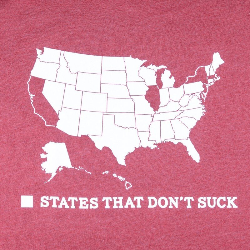 Silencer Shop States That Don't Suck T-Shirt Women's Red