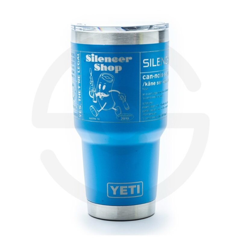 Silencer Shop Suppressor Man Yeti Tumbler | 30 oz 50 BMG White