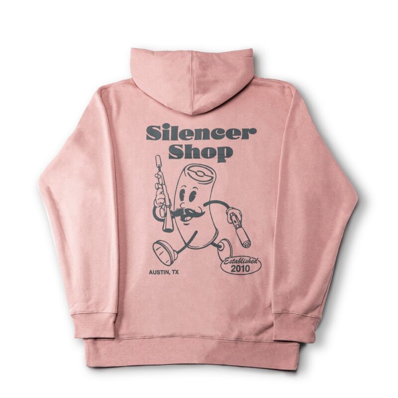 Silencer Shop Suppressor Man Hoodie Dusty Pink