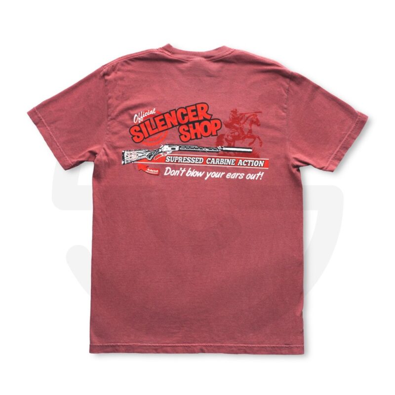 Silencer Shop Vintage Lever Action Mens T-shirt -red