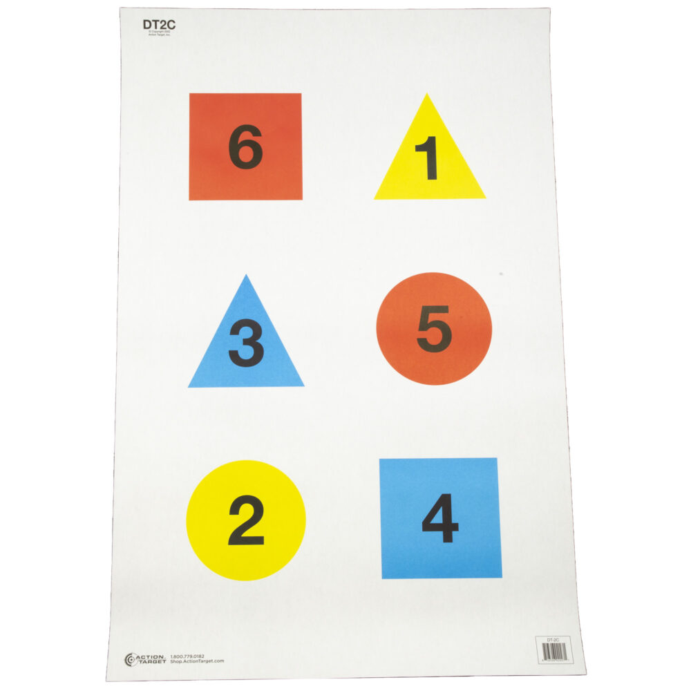 Action Target Discretionary Command Training Target V 2-C Multi Color 23″ x 35″ 100 Per Box