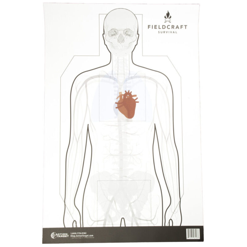 Action Target Fieldcraft Survival Double Sided Training Target Multi Color 23″x35″ 100 Per Box