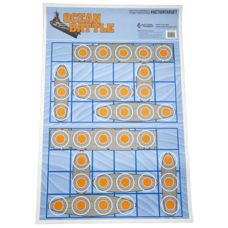 Action Target Ocean Battle Target Multi Color 23″x35″ 100 Per Box