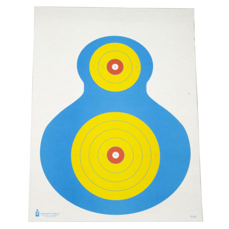 Action Target High Visibility Fluorescent Silhouette Target Multi Color 19″x25″ 100 Per Box