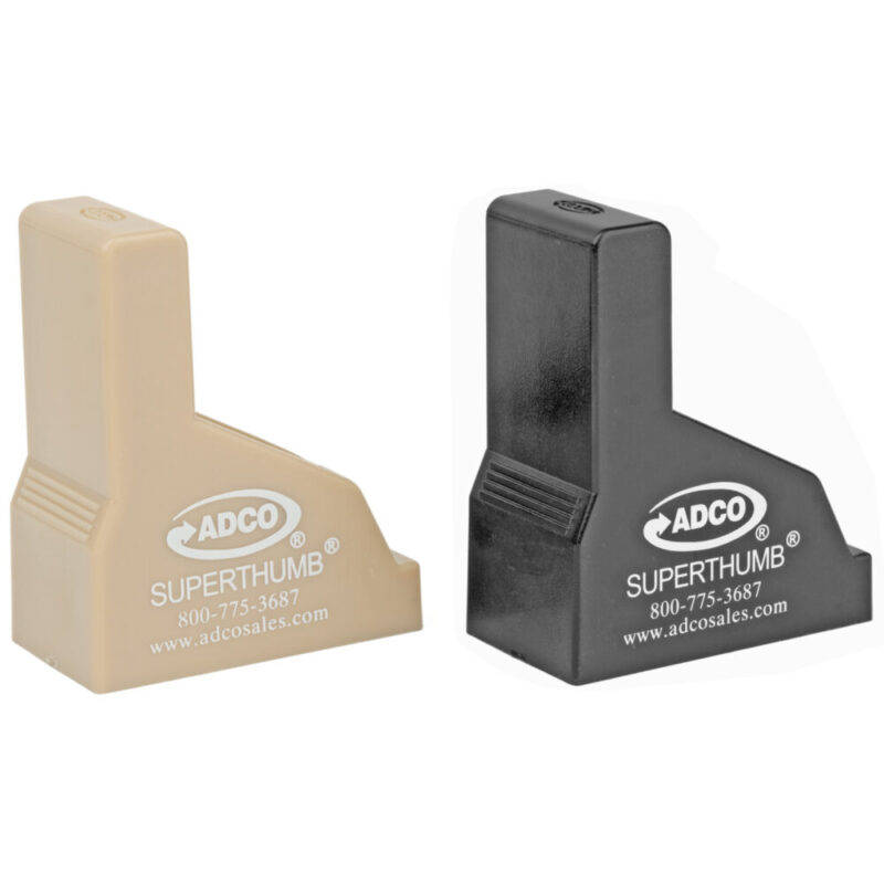 ADCO Mag Loader/Unloader Super Thumb Loader Pair 9mm-40SW Black and Tan