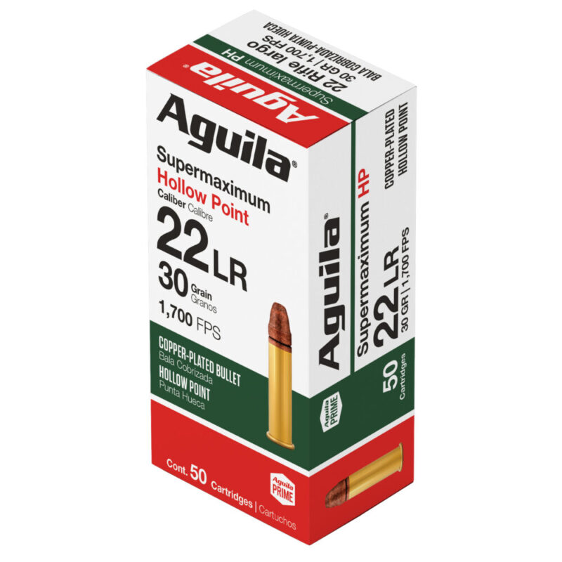 Aguila Ammunition Rimfire Supermaximum 22LR 30Gr 50 Round Box