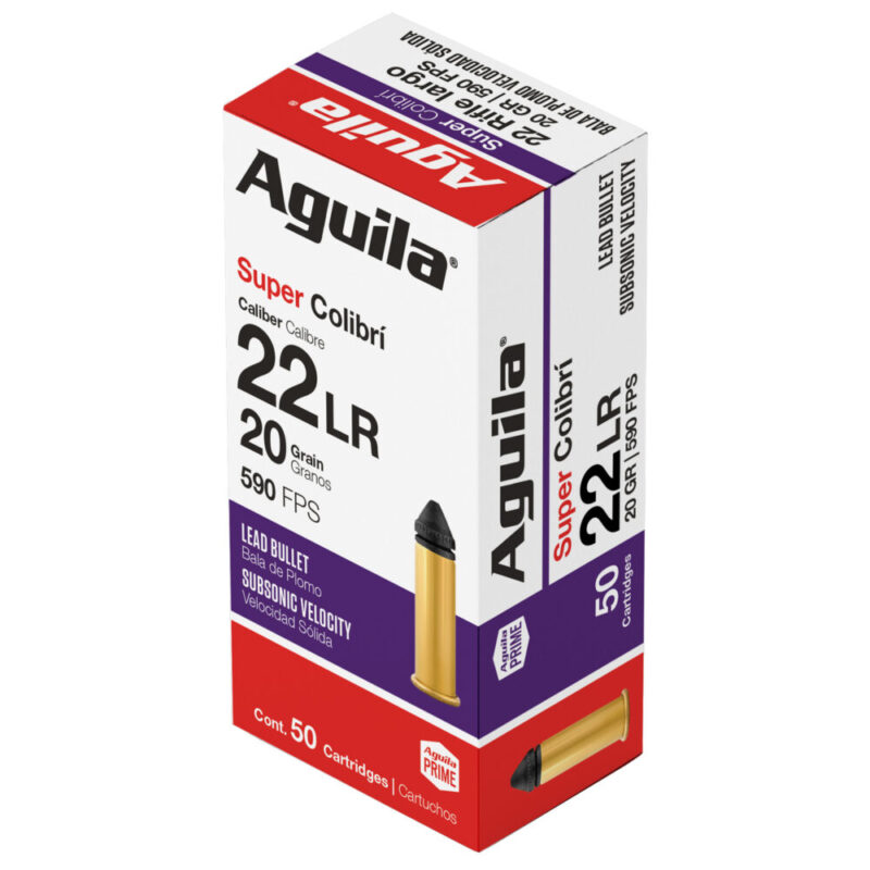 Aguila Ammunition Rimfire Super Colibri 22LR 20Gr 50 Round Box