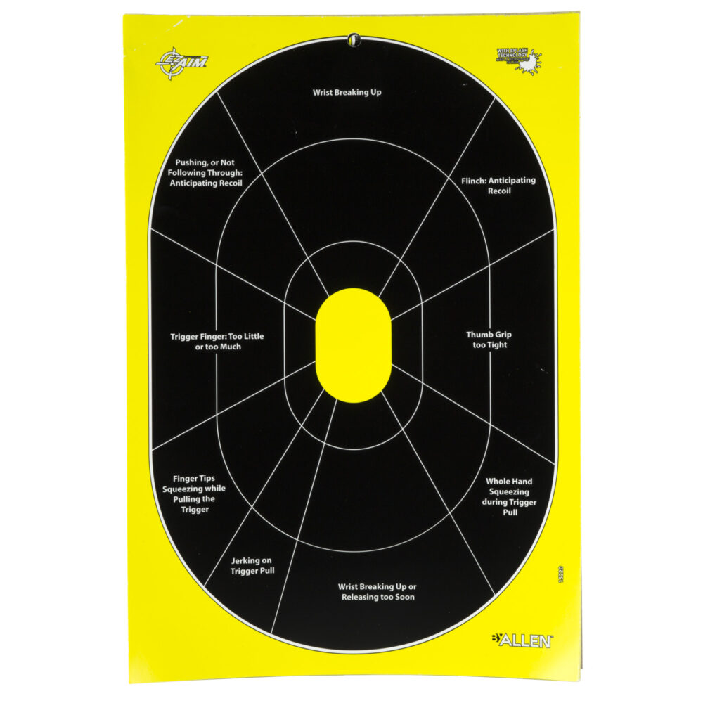 Allen Company EZ AIM Adhesive HG Trainer 12.5″x18″ 30 Pack Black/Chartreuse