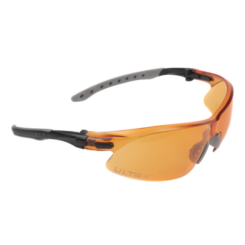 Allen Company ULTRX Keen Safety Glasses Anti-fog/Anti-scratch Black/Amber Frame