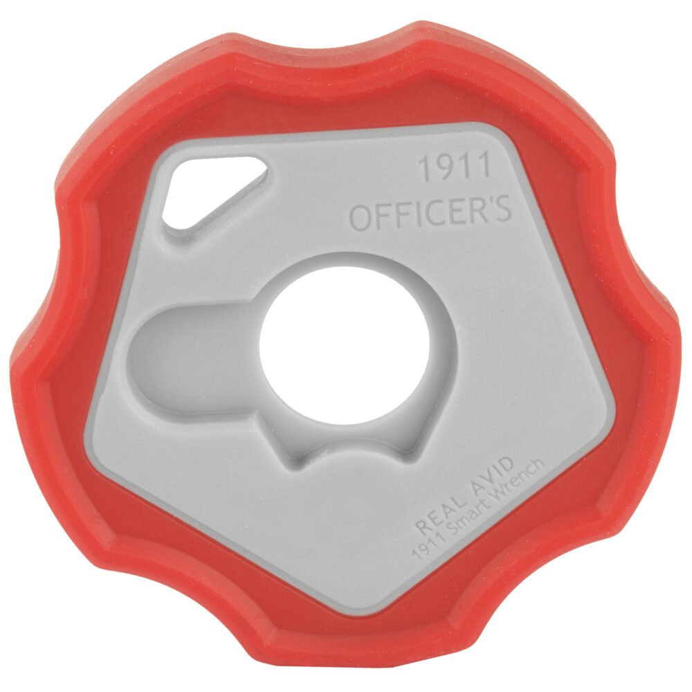 Real Avid Tool 1911 Smart Wrench Fits 1911 Barrel Bushing Red & Grey Finish