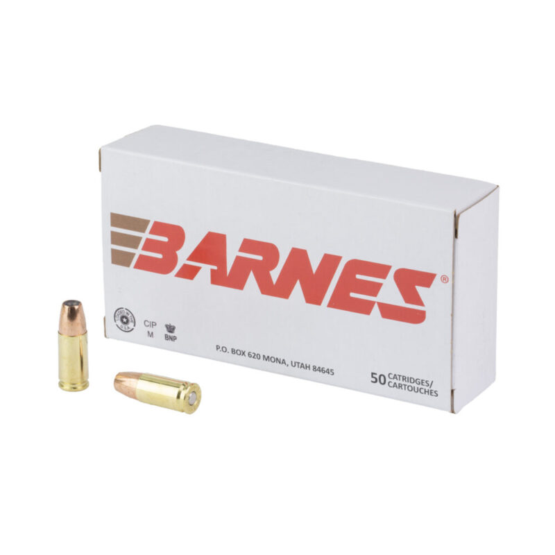 Barnes Defense JHP 9MM 124 Grain 50 Round Box