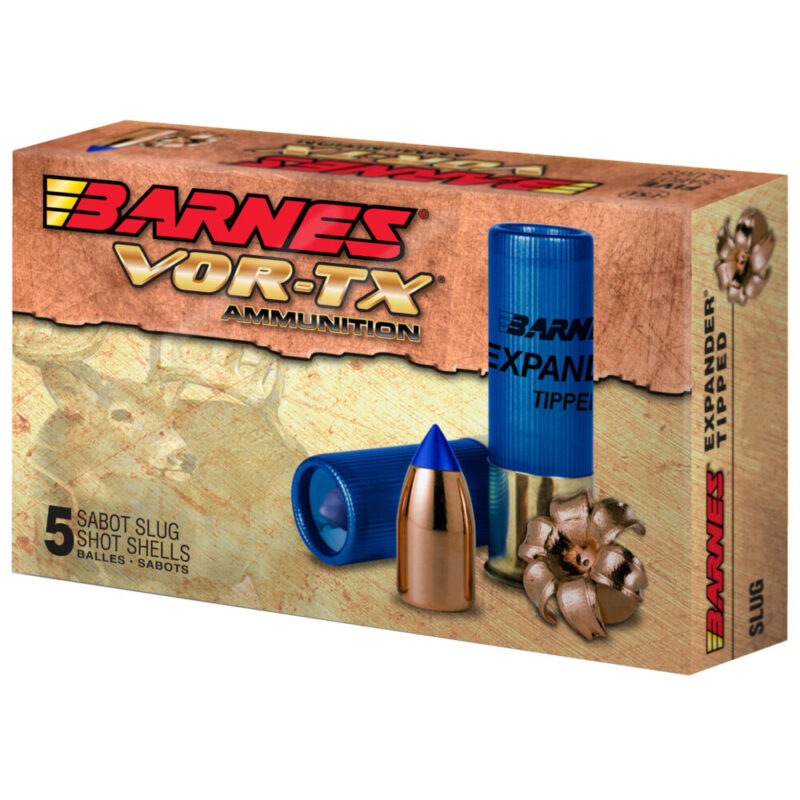 Barnes VOR-TX 438 Grain Slug 12 Gauge 2.75″ 5 Round Box