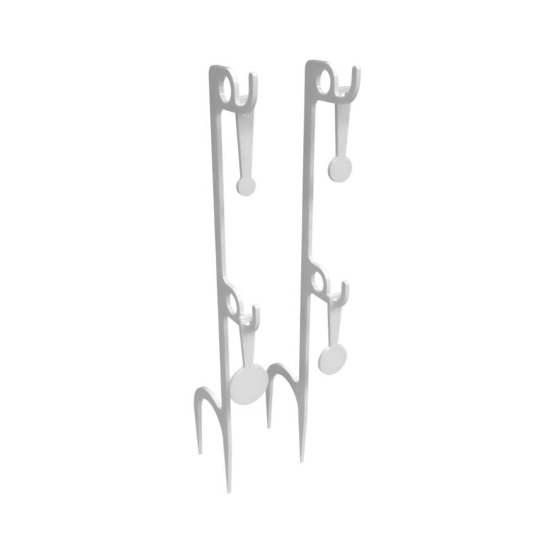 Birchwood Casey AR500 Gong Rimfire Target Set 1/4″ 1-Hole Includes 4 Round Steel Targets White