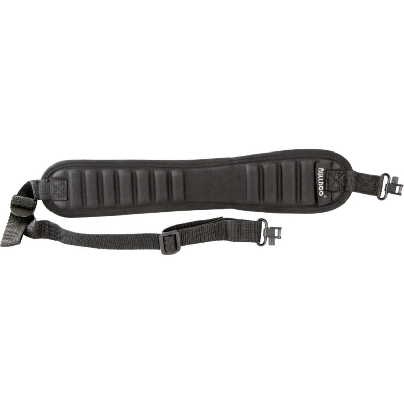Bulldog Cases Ribbed Rifle Sling Deluxe Locking Swivels Black