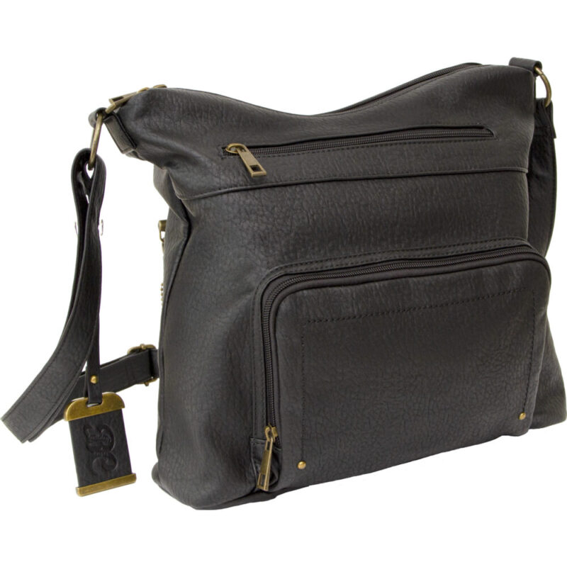 Bulldog Cases Cross Body Style Purse with Holster Polyurethane Construction Black