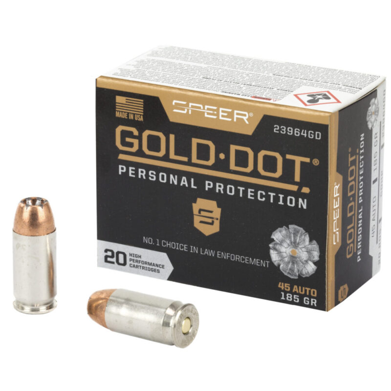 Speer Ammunition Speer Gold Dot Personal Protection 45ACP 185 Grain 20 Round Box
