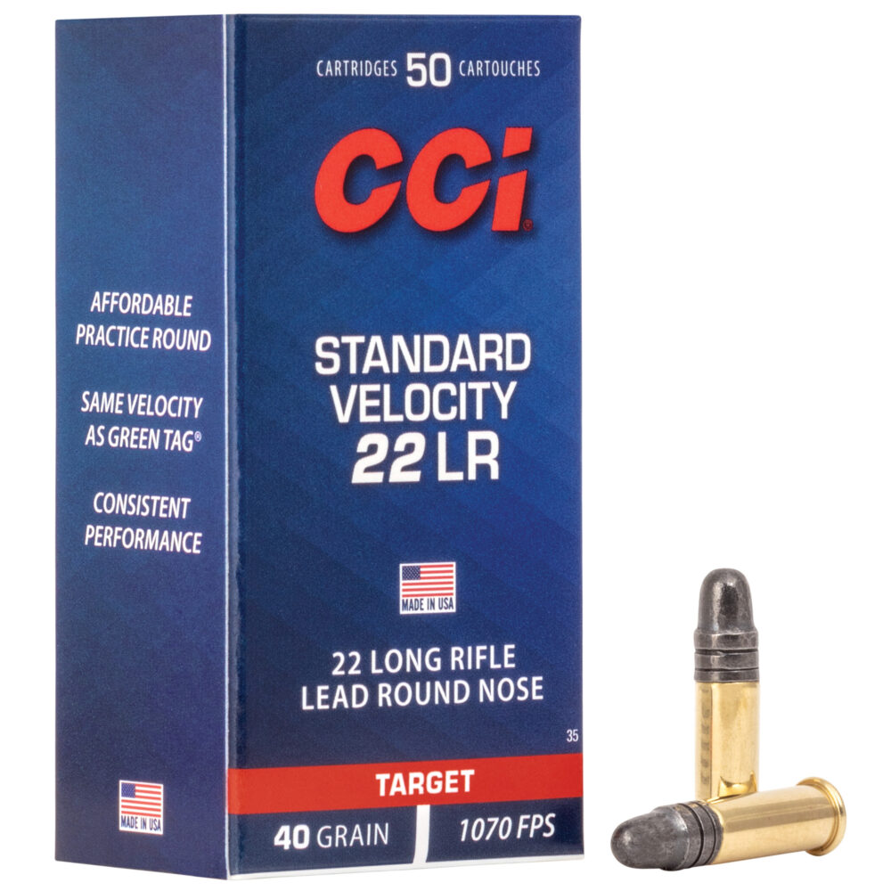 CCI Ammunition Standard Velocity 22LR 40 Grain 50 Round Box