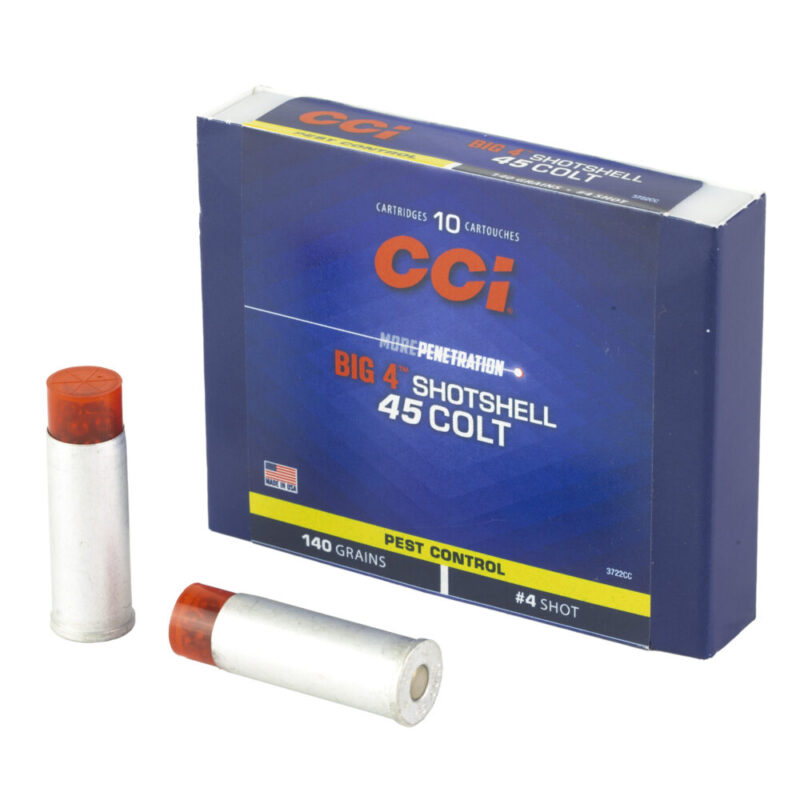 CCI Ammunition Shotshell 45 Colt #4 Shot Size 10 Round Box