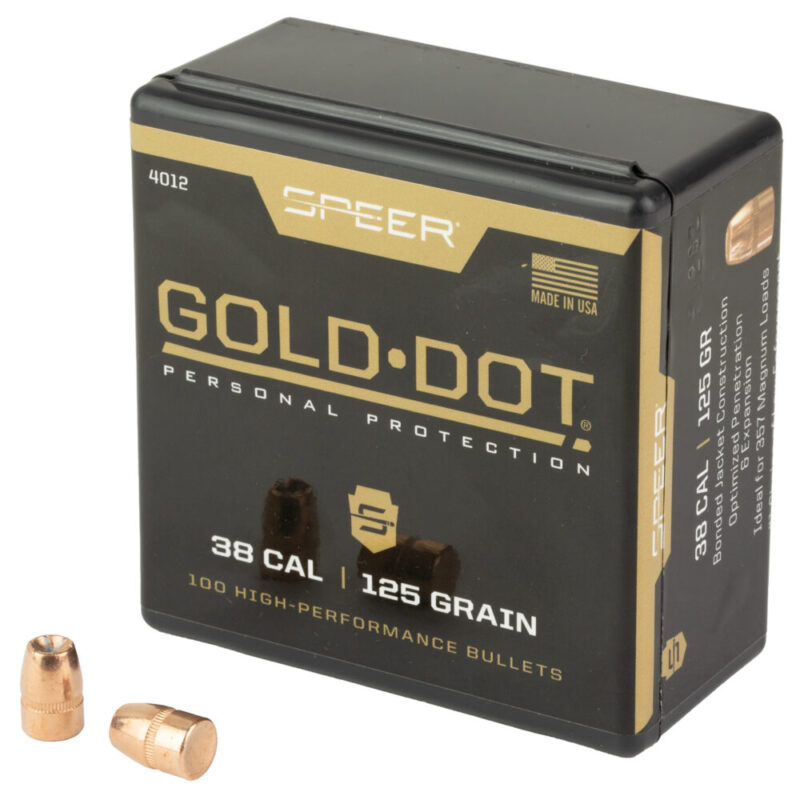 Speer Ammunition Gold Dot .38 Caliber 125 Grain 100 Count