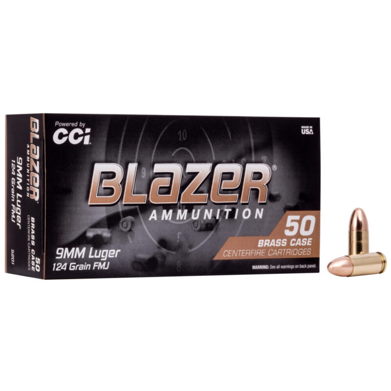 Blazer Ammunition Blazer Brass 9MM 124 Grain 50 Round Box