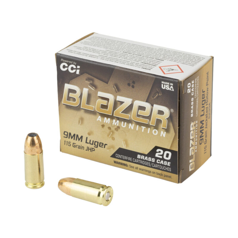 CCI Ammunition Blazer 9MM 115 Grain 20 Round Box