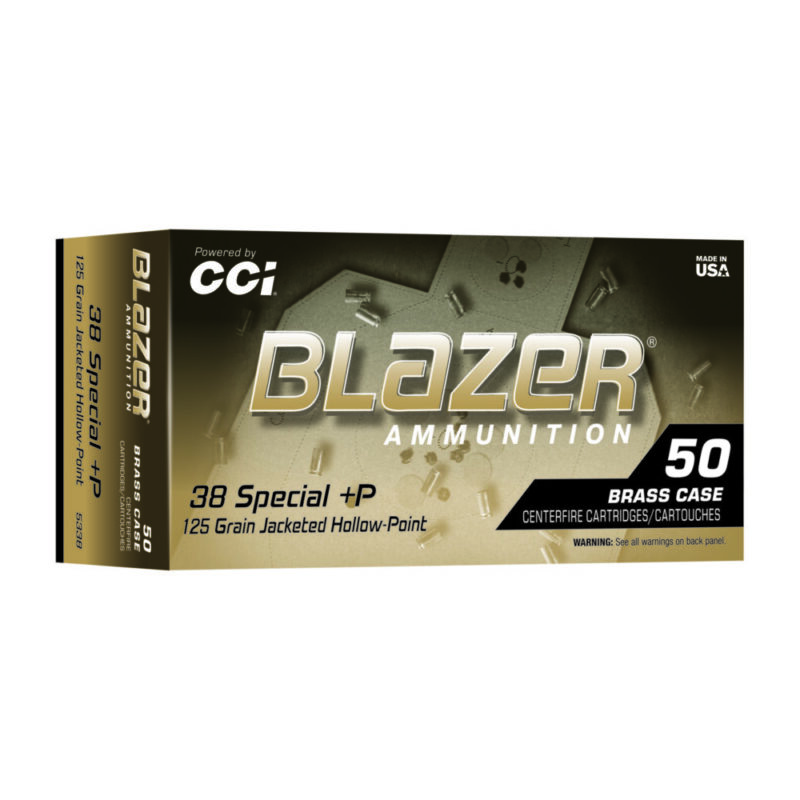 CCI Ammunition Blazer Brass 38 Special +P 125 Grain 50 Round Box