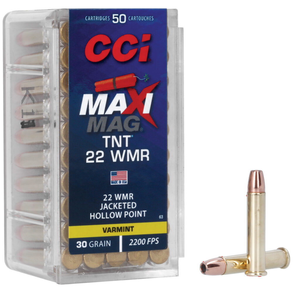 CCI Ammunition TNT 22WMR 30 Grain 50 Round Box