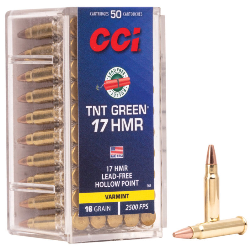 CCI Ammunition TNT Green 17 HMR 16 Grain 50 Round Box