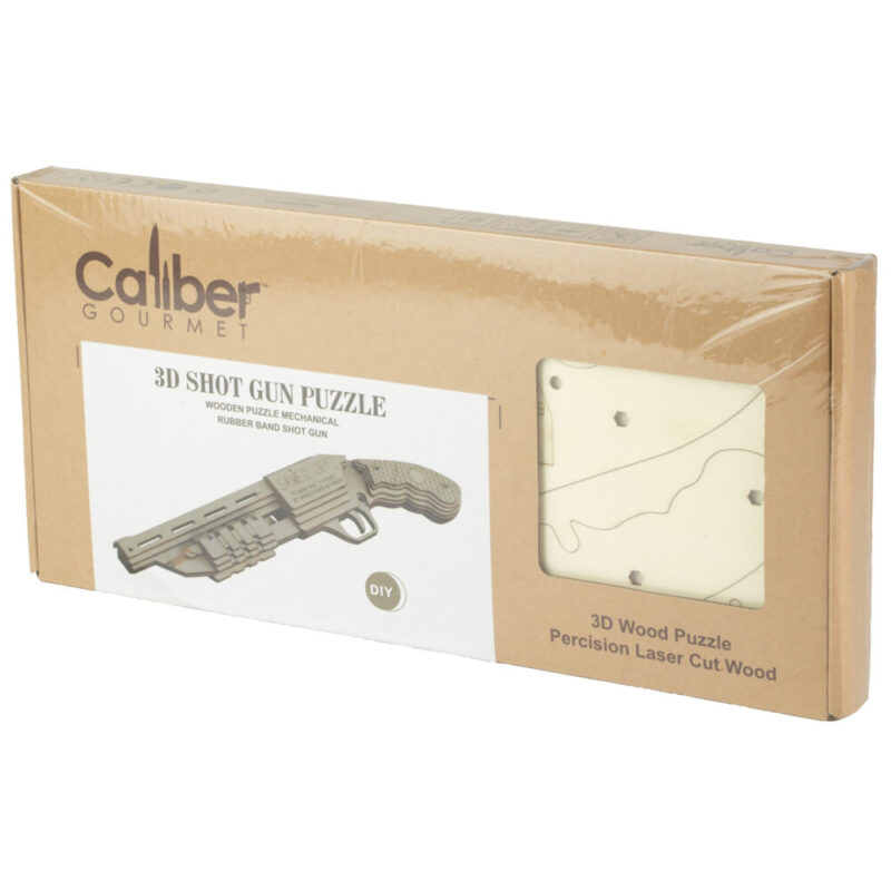 Caliber Gourmet Wood Shotgun Puzzle Brown