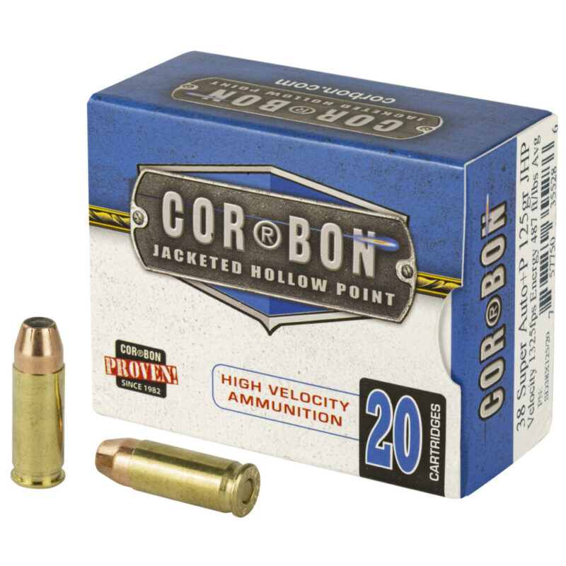 Corbon Ammo Self Defense 38 Super 125 Grain 20 Round Box