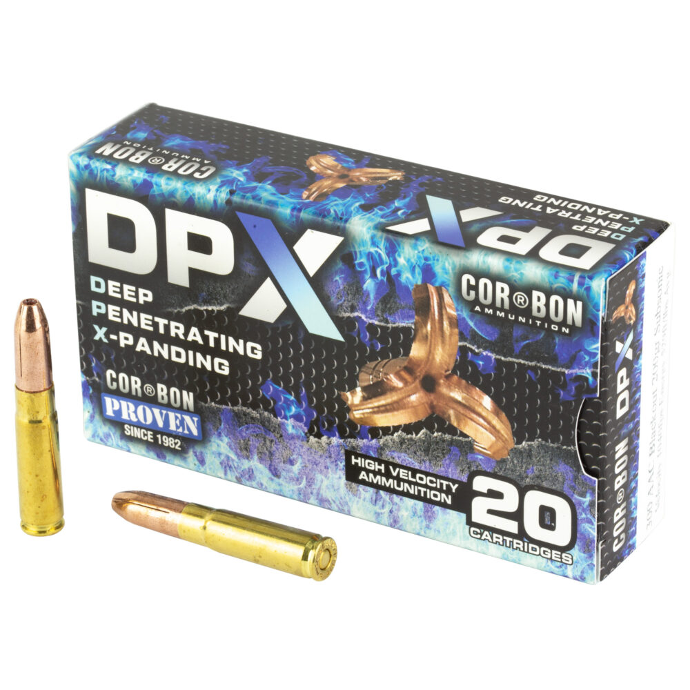 Corbon Ammo Deep Penetrating X bullet Subsonic 300 Blackout 200 Grain Box of 20 Rounds