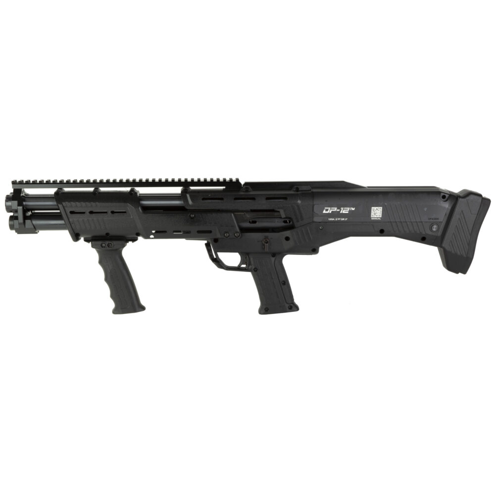 Standard Manufacturing Company DP-12 Pump Action Shotgun 12 Gauge 3″ Chamber 18.875″ Double Barrel Black Finish