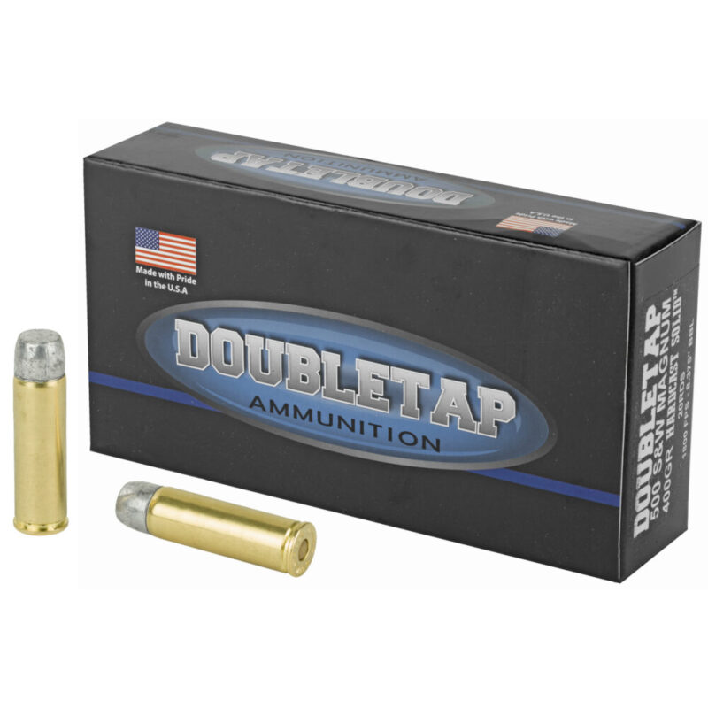 DoubleTap Ammunition Hardcast Solid 500 S&W 400Gr 20 Round Box