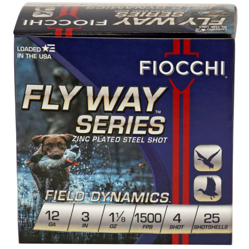 Fiocchi Ammunition Flyway Steel 12 Gauge 3″ #4