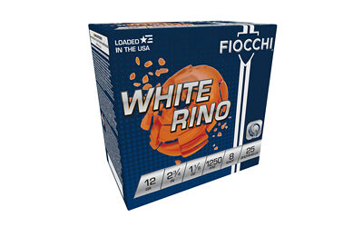 Fiocchi Ammunition White Rino 12 Gauge 2.75″ #8 Lead Shot