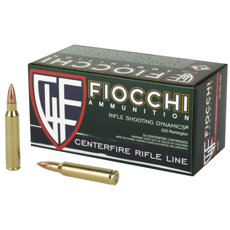 Fiocchi Ammunition Rifle 223 Remington 62 Grain 50 Round Box