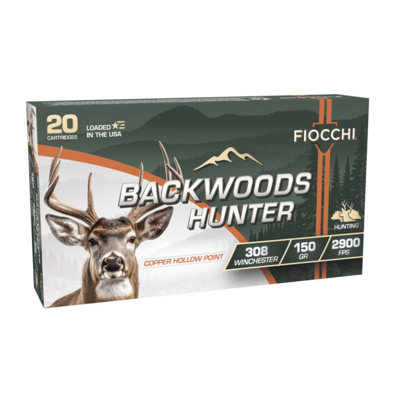 Fiocchi Ammunition Backwoods Hunter 308 Winchester 150 Grain 20 Round Box