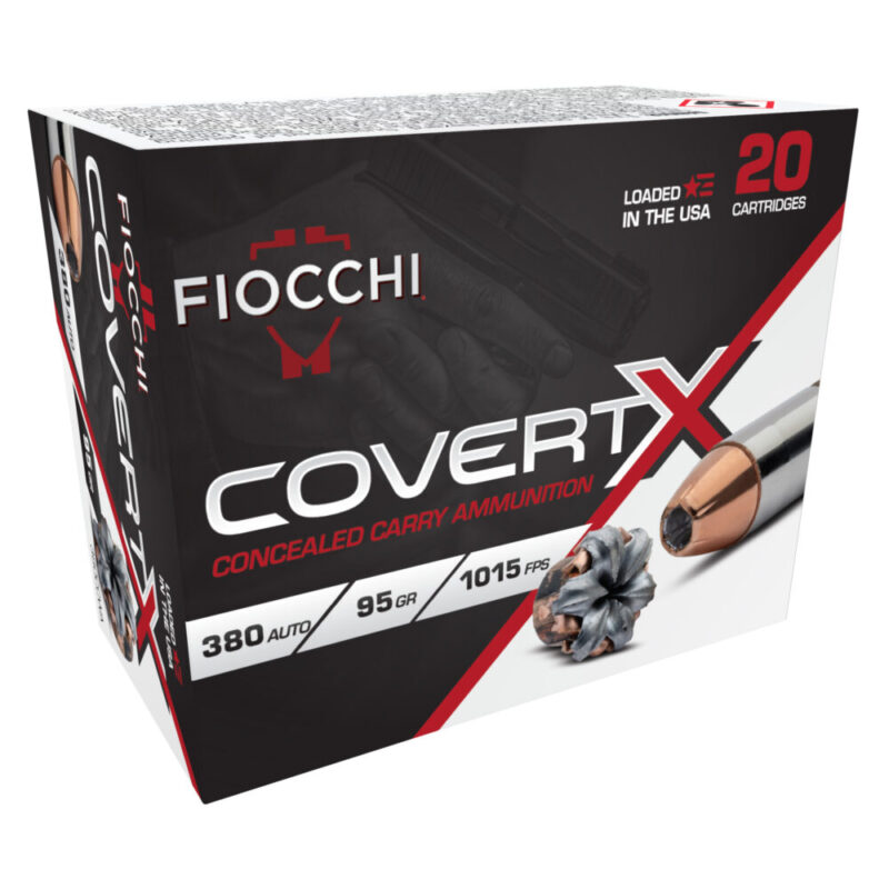 Fiocchi Ammunition COVERT X 380 ACP 95 Grain 20 Round Box