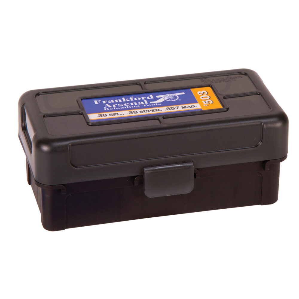 Frankford Arsenal Hinge-Top Ammo Box 503 50 Rounds Fits 38 Special