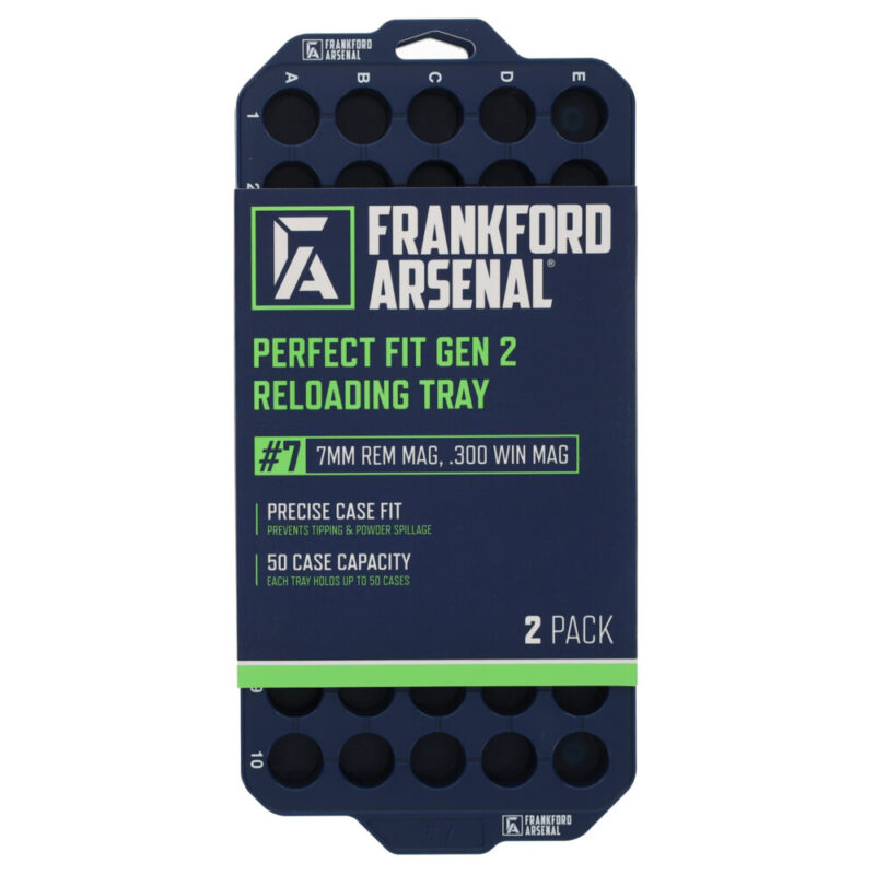 Frankford Arsenal Perfect Fit Tray Style 8 Fits 338 Lapua/45-70 Gov 2 Trays are Included Blue