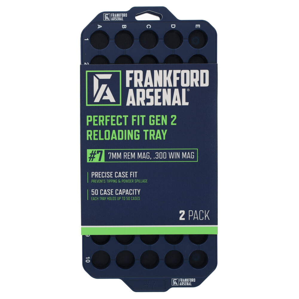 Frankford Arsenal Perfect Fit Tray Style 8 Fits 338 Lapua/45-70 Gov 2 Trays are Included Blue