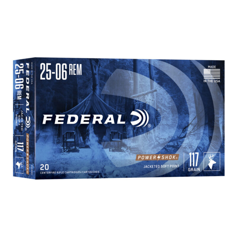 Federal PowerShok 25-06REM 117 Grain 20 Round Box