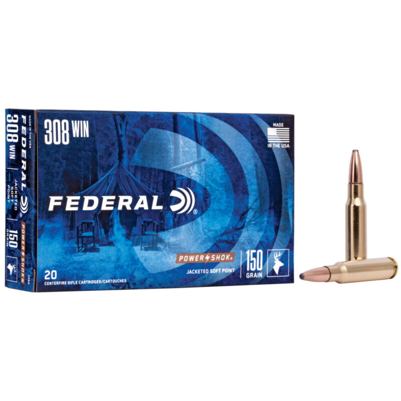 Federal PowerShok 308 Winchester 150 Grain 20 Round Box
