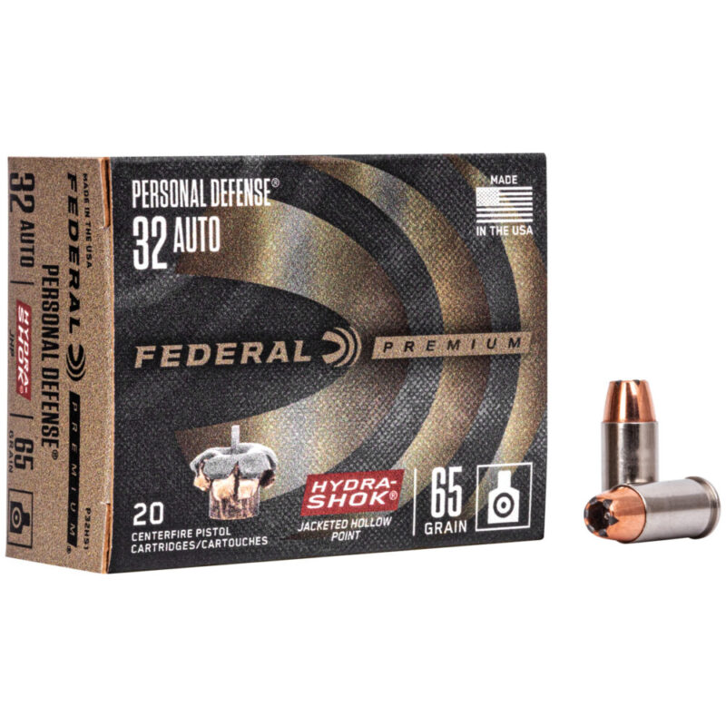 Federal Hydra-Shok 32ACP 65 Grain 20 Round Box
